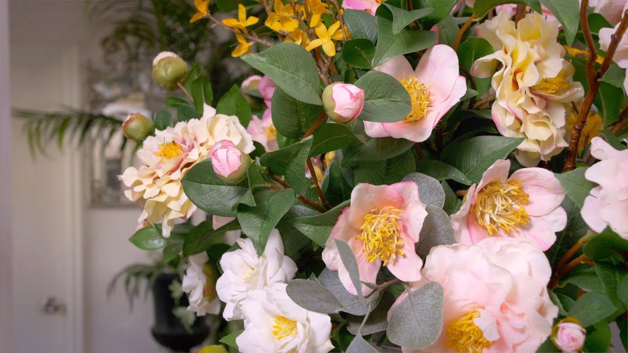 A floristry design using wonderful spring Camellias! YouTube