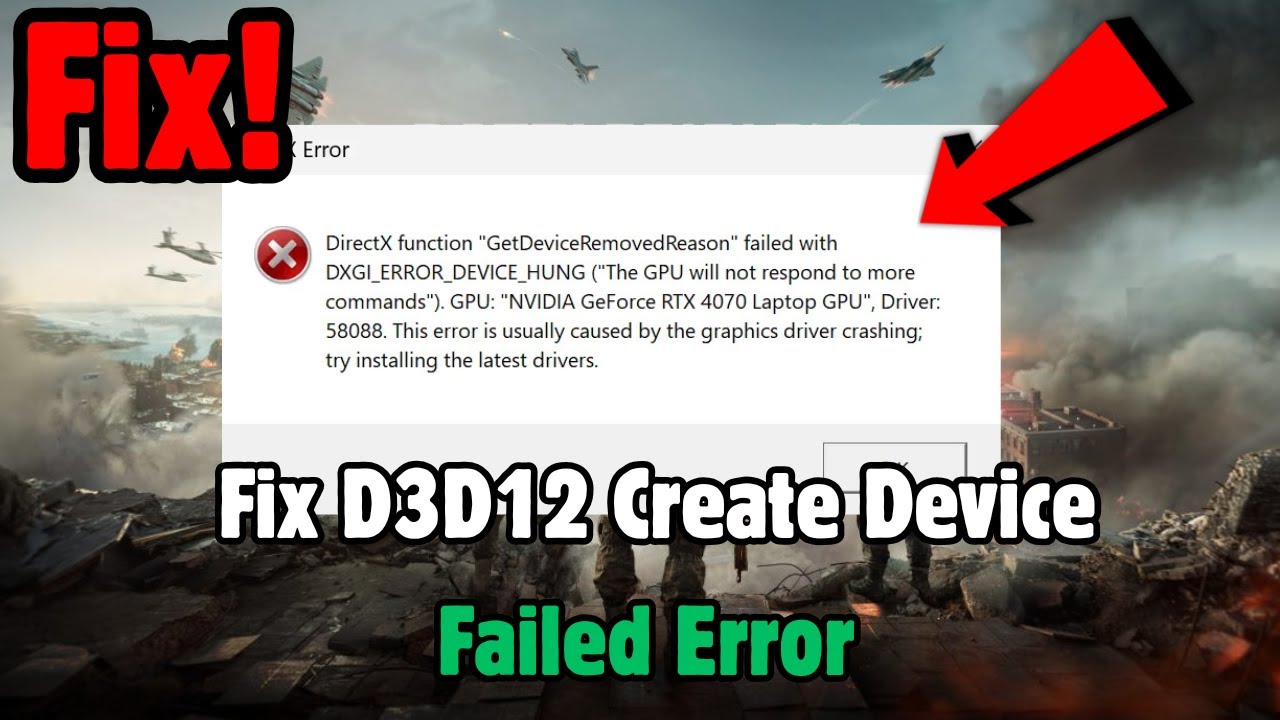 How to Fix Battlefield 6 (2042) DirectX Error: D3D12CreateDevice Failed on NVIDIA GPU