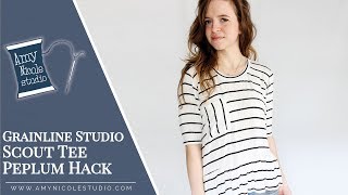 Grainline Studio Scout Tee Peplum Hack
