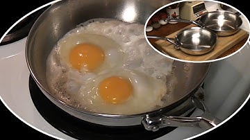 Epicurious 101 Fried Eggs in a BonJour Stainless Clad Fry Pan | Eggs in Stainless