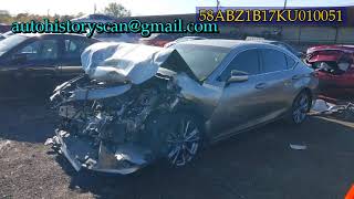 58ABZ1B17KU010051 Lexus Es 350 2019
