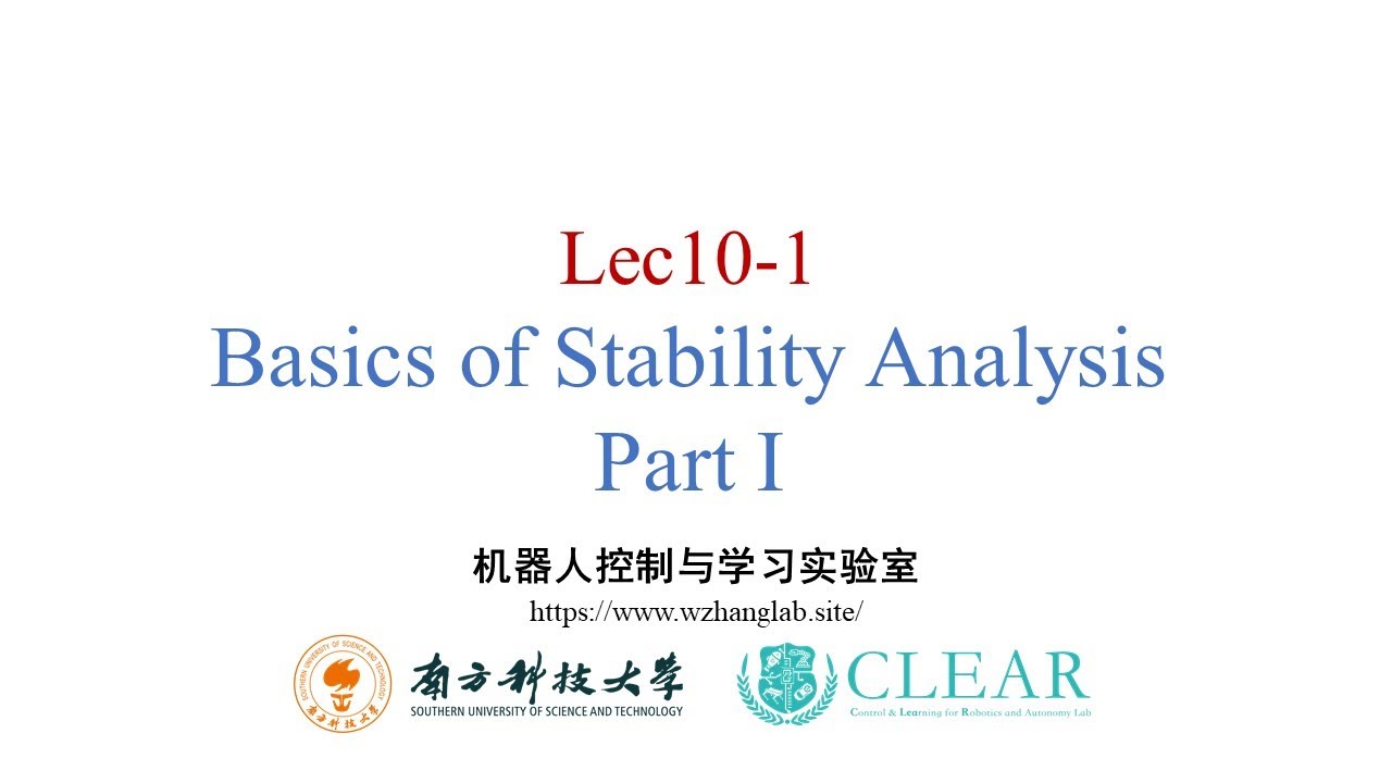 Lec10-1: Basics of Stability Analysis(Nonlinear System Lyapunov Stability Definitions and Theorem)