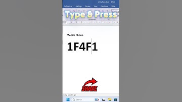 📱 Mobile Phone Emoji in MS Word | Unicode Emoji Tutorial | #shorts
