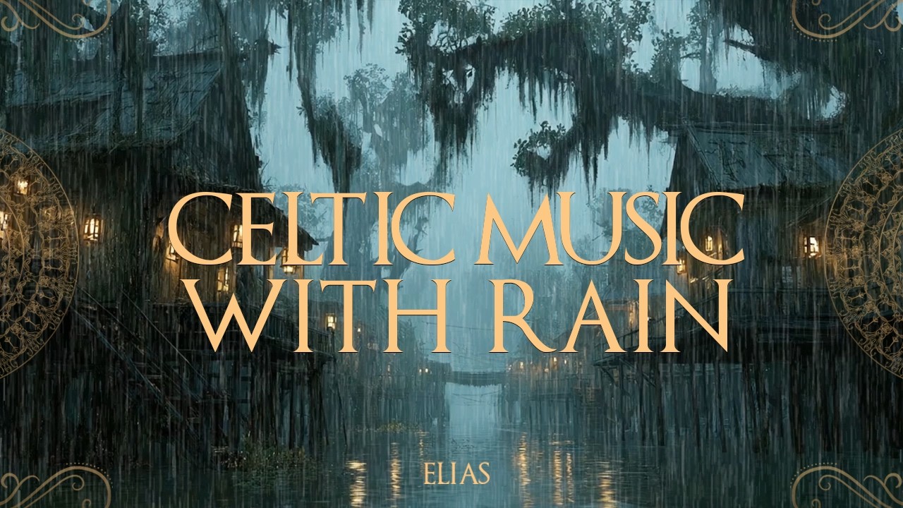 Celtic Music with Rain | Mystical Riverside Village | Relaxing Fantasy ...