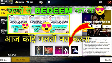 Join Rampage Party New Redeem Code Today | Free Fire Redeem Code Today || Failed To Redeem Free Fire