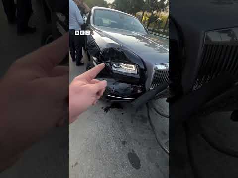 لحظه تصادف رولزرویس و وانت پراید در تهران