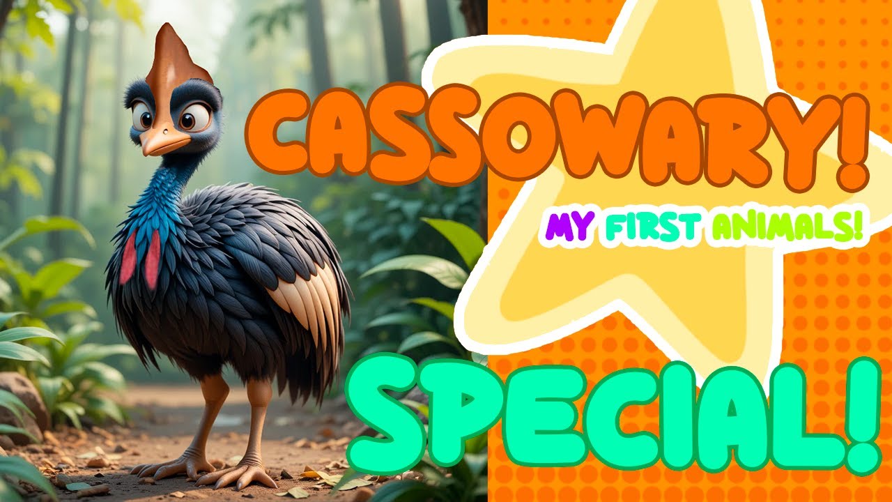 Cassowary! - Special Rarest Animals! #1 ! 🐾 | MY FIRST ANIMALS! Rhymes & Kids Songs 🦜🎶