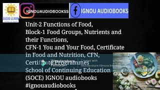 Functions of Food, Unit-2  Block 1 CFN 1 CFN  SOCE #ignou #food #foodlover #foodblogger #nutrients screenshot 4