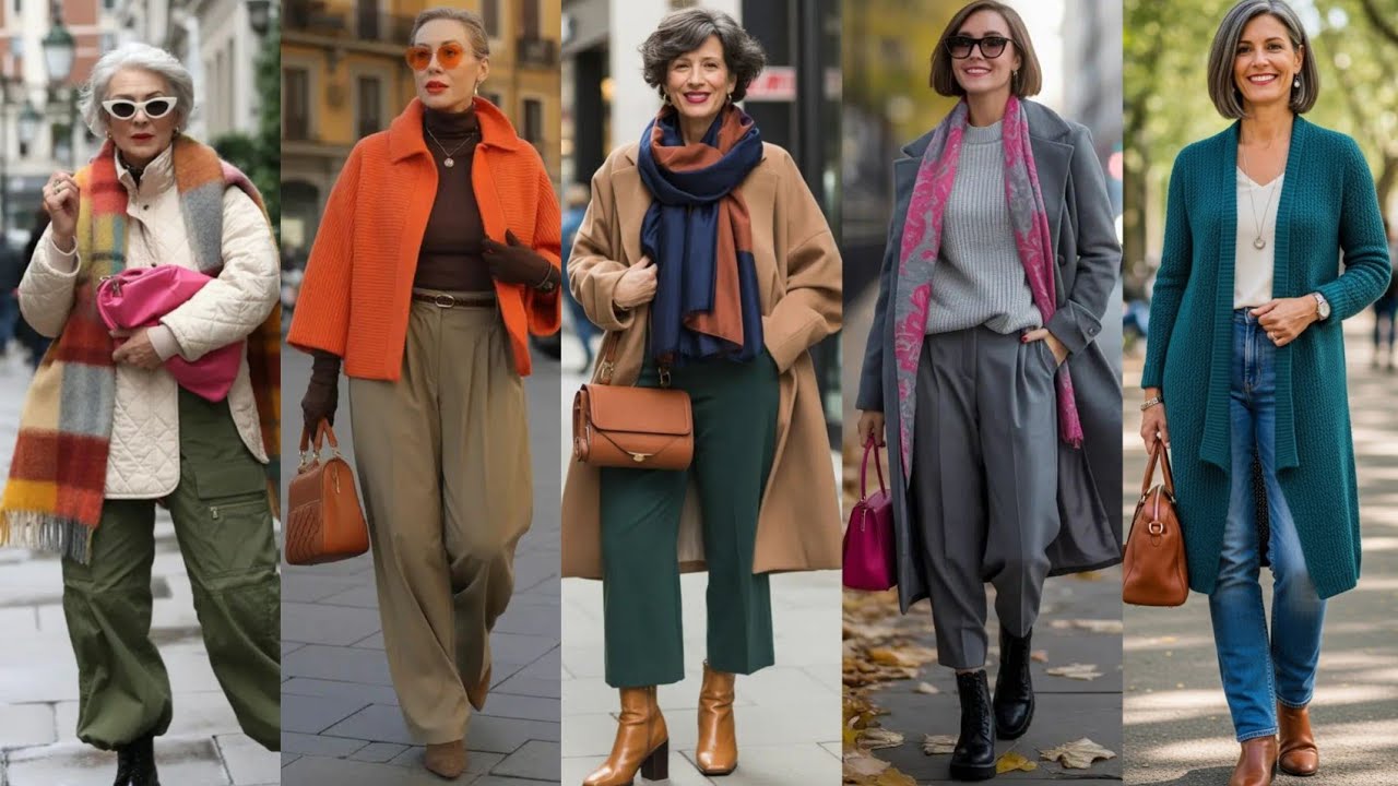 Естественная красота для женщин старше 50, 60 и 70 лет | Новые тренды в женской моде | Весенне-зи...