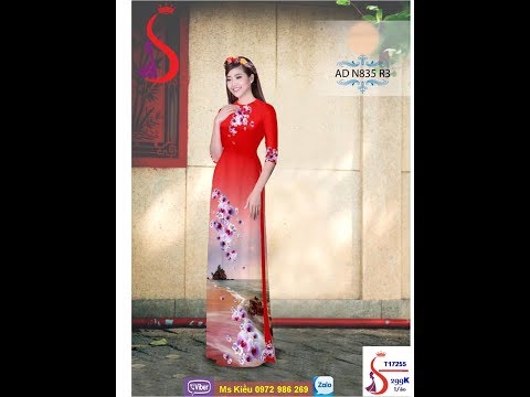 Áo dài đẹp thiết kế 3D mới nhất l Vải Áo Dài S