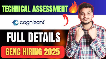 Cognizant GenC Technical Assessment Out | Cognizant Hiring 2025 | Coding , SQL , Exam Pattern