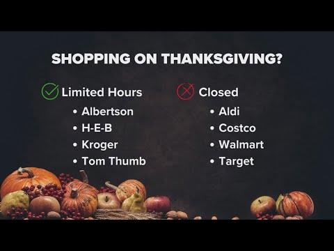 Grocery stores that are open and closed on Thanksgiving