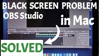 black screen in obs studio display capture in mac solved | device not connected or not available
