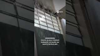 Chuva alaga colégio durante votação em Santa Cecília, bairro de SP | #sbtnews
