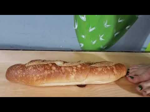 White Bread Crushing by Bare Foot