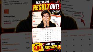 Finally BCA 1st Sem Result Aa Hi Gaya 🥹❤️ #shorts #bca #viral #result