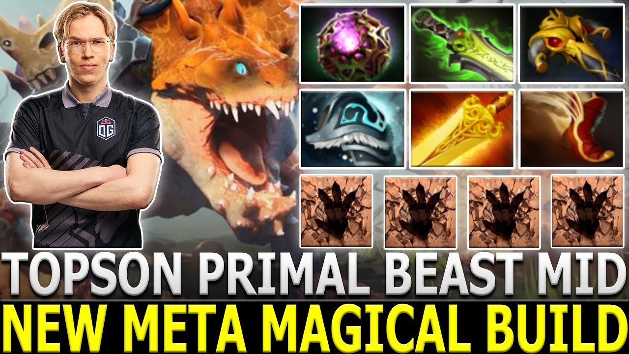 TOPSON [Primal Beast] New Meta Magical Build | Max Crazy Damage | Dota 2 | Pro Gameplay | Highlights