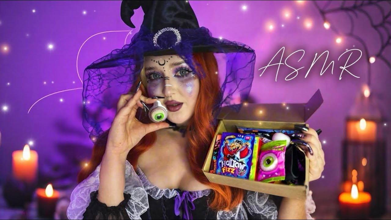 ASMR🔮Ведьма пробует Хэллоуинские сладости 🍭🎃🦇Happy Halloween 