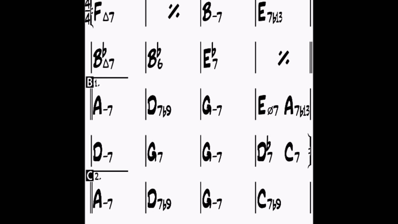 So nice (Summer samba) F backing track