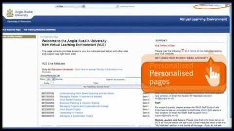 Virtual Learning Environment Demonstration