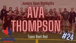 Ava Thompson Juniors Open Highlights