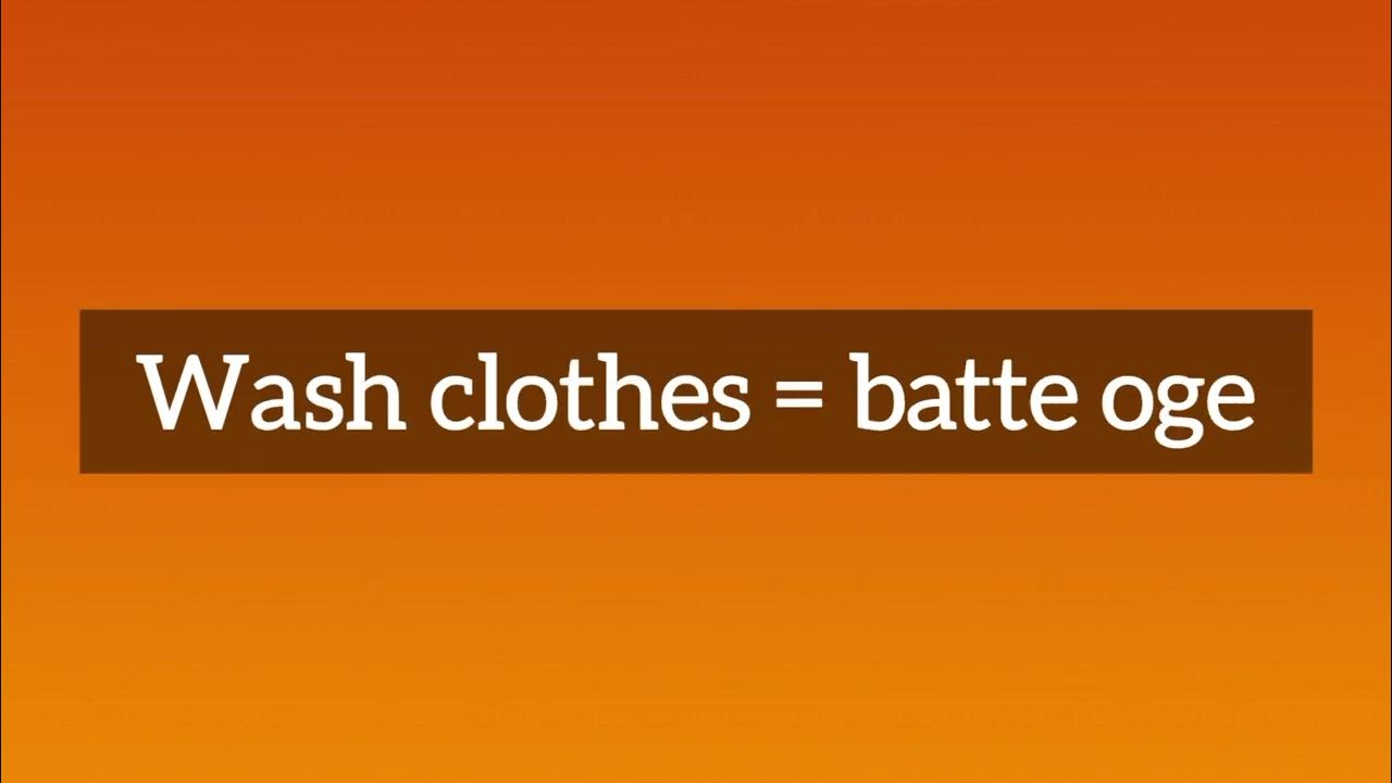 Learn Basic Words on Housekeeping in Kannada,Talk In Kannada (TIK