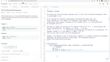 leetcode 491. Non-decreasing Subsequences - bitmask