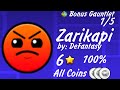 [GDKS] Bonus Gauntlet 1/5 | Zarikapi - by: DeFantasy (Harder, 6 stars) 100% All Coins