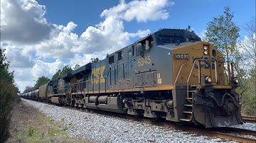CSX ES40DC 5345 Leads Empty Ethanol B796-15 at Crawford, FL