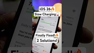 iOS 26 Slow Charging Issue FIXED! 🔥 #ios26