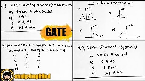 GATE questions on signals and systems with answers