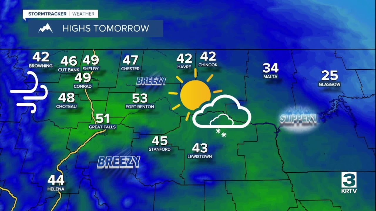 Partly cloudy, breezy, and mild on Thursday - YouTube