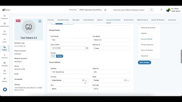 iTRUST Optometry EHR | Add patient primary insurer information