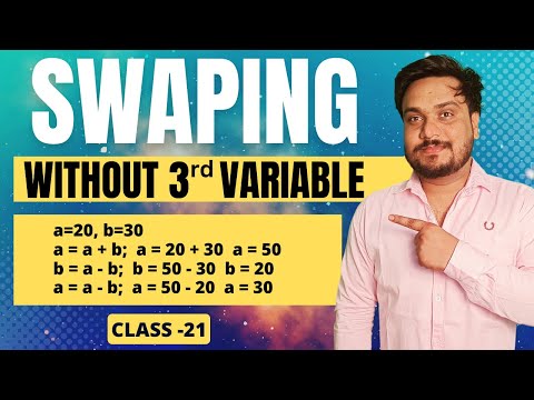 Program to Swap Two Numbers without using Temporary Variable | C Programming Tutorial in Hindi  021