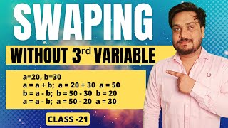 Program to Swap Two Numbers without using Temporary Variable | C Programming Tutorial in Hindi  021