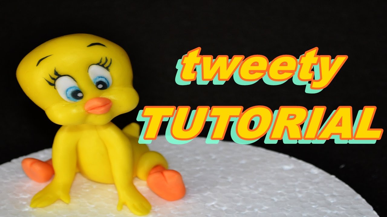 TWEETY CAKE TOPPER FONDANT SUGAR PASTE BABY LOONEY TUNES TYTTY TORTA PASTA ZUCCHERO