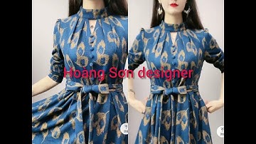 Dạy cắt may cơ bản:hướng dẫn cách cắt đầm xếp ly cổ theo mẫu|Hoàng Sơn designer