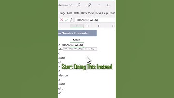 How to Create Random Numbers in Excel [including Repeats] #shorts #ytshorts #exceltips