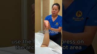 Forearm Gliding Massage Stroke on Calf #thailandiamassage  #houstontx
