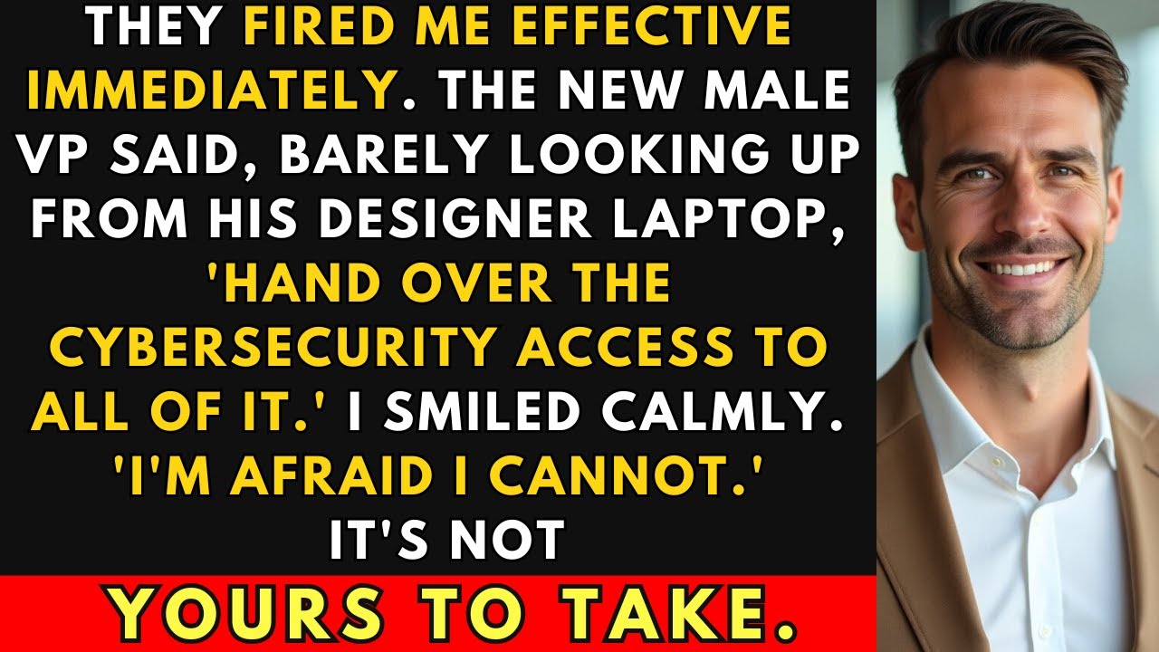 New Male VP Fired Me, Then Demanded My Cybersecurity System. My Response: Not Today