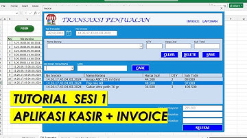 1. Tutorial Aplikasi Invoice Kasir vba Excel