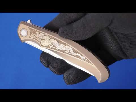 AG knives Calypso Dragon Bronze custom knife Russia