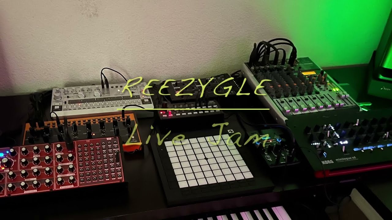 Playing air Neutron with Gyrosynth. Live jam with all my synths, a sequencer, and drum machine