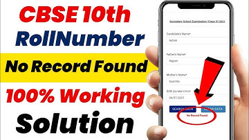 Cbse board roll number check karane par no record found aa raha hai