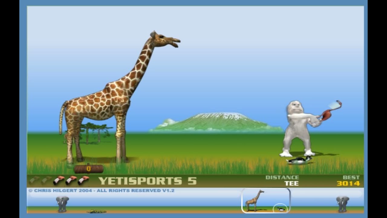 YetiSports 5  - Flamingo Drive .Gameplay