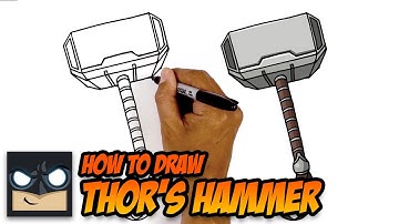 HOW TO DRAW THOR’S HAMMER | MJOLNIR | STEP BY STEP