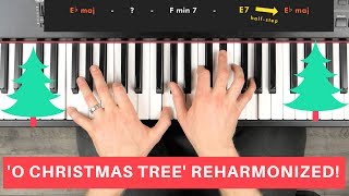 🌲 JAZZ PIANO CHRISTMAS TUTORIAL 🌲 (O Christmas Tree Reharmonized)