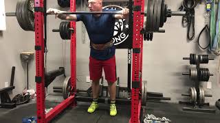Squat 465 lbs 2 sets of 2 reps raw powerlifting strength isymfs lightweight strength compete