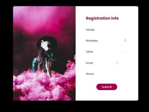 Registration Form Using HTML , CSS , JavaScript and Jquery