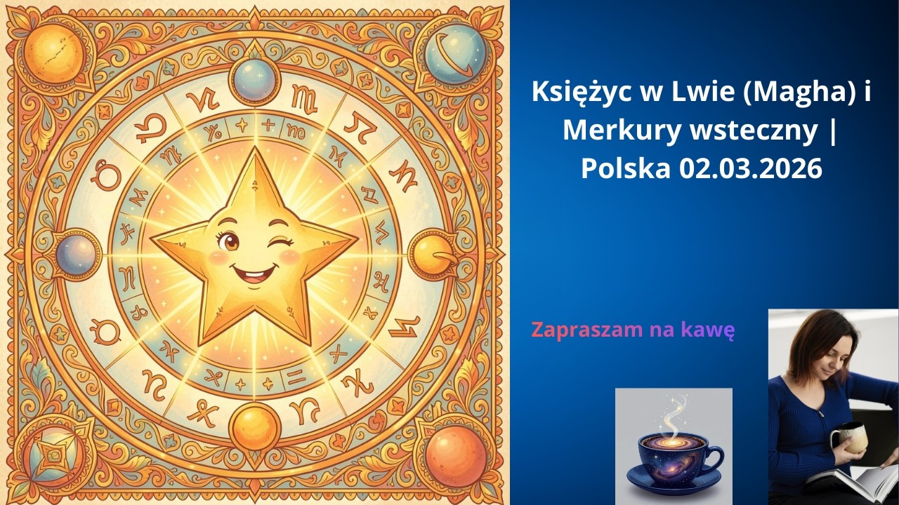 Księżyc w Lwie (Magha) i Merkury wsteczny | Polska 02.03.2026